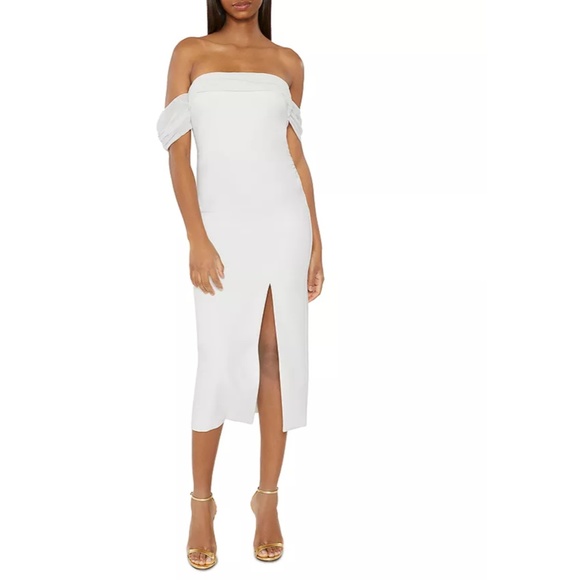 Likely White Off-Shoulder Midi Dress - Picture 16 of 16